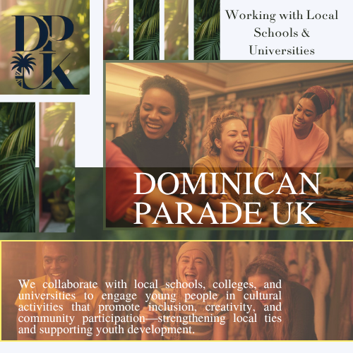 Dominican Parade UK schools and universities programme artwork